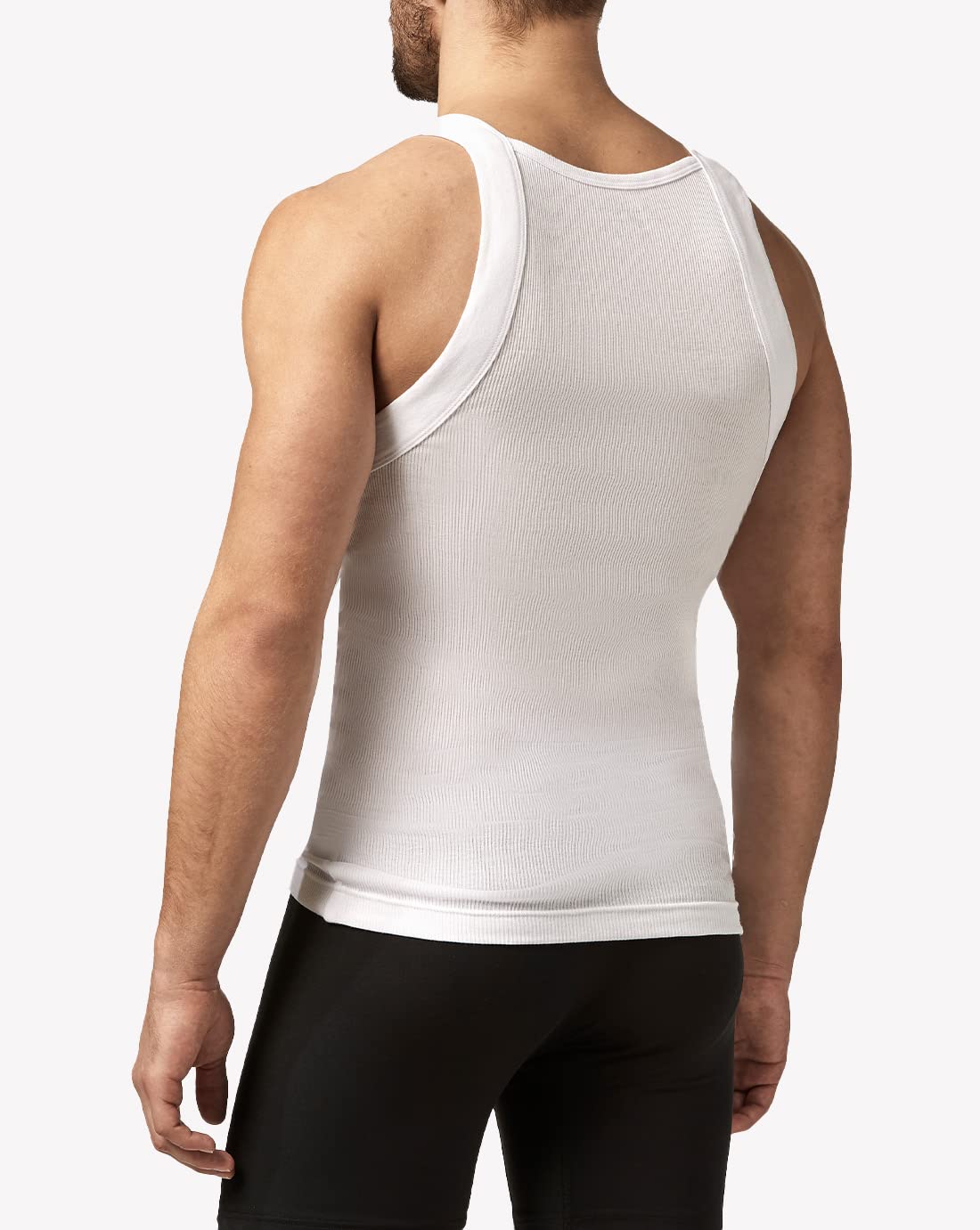 Papi Men's 3-Pack Cotton Square Neck Tank Top – Soft Touch – Breathable & Lightweight – Retains Color Brilliance – Classic Fit – Everyday Wear – White, X-Large - Image 4